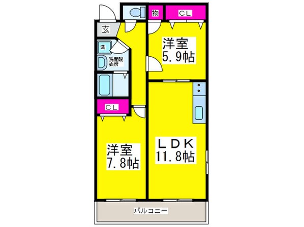 アネックス寿の物件間取画像